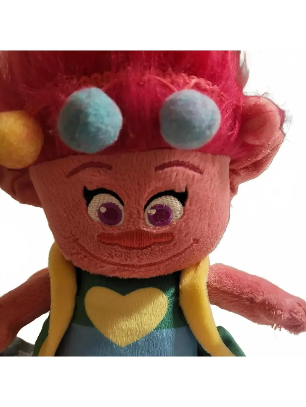 DreamWorks Trolls Poppy Plush Doll Coin Bank with Colorful Hair & Heart Outfit